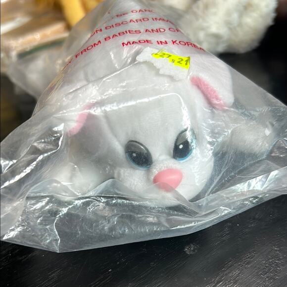 Tonka Pound Pur-r-ries- white gray striped pink cat 80s toys original bag - Picture 3 of 9